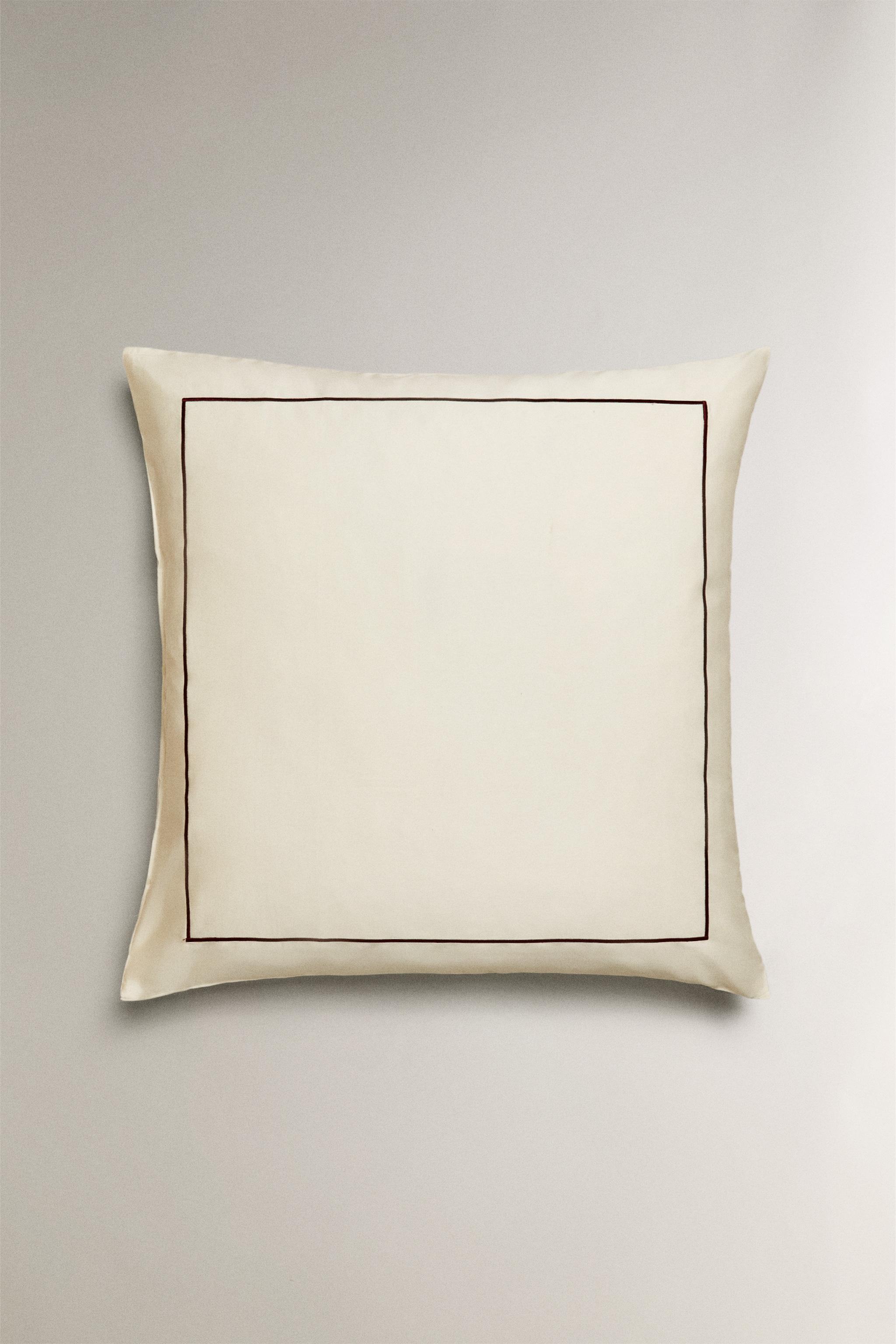 SATEEN PILLOWCASE WITH TRIM